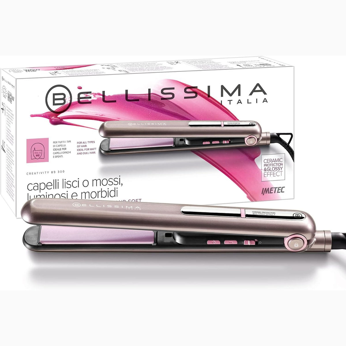 336128 - BELLISSIMA Imetec B9 300 – Drejtues flokësh qeramike 150-230°C