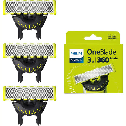 296798 - PHILIPS Tehe OneBlade Original 360, të pajtueshme me të gjitha modelet OneBlade dhe OneBlade Pro, 3 copë (modeli QP430/60)