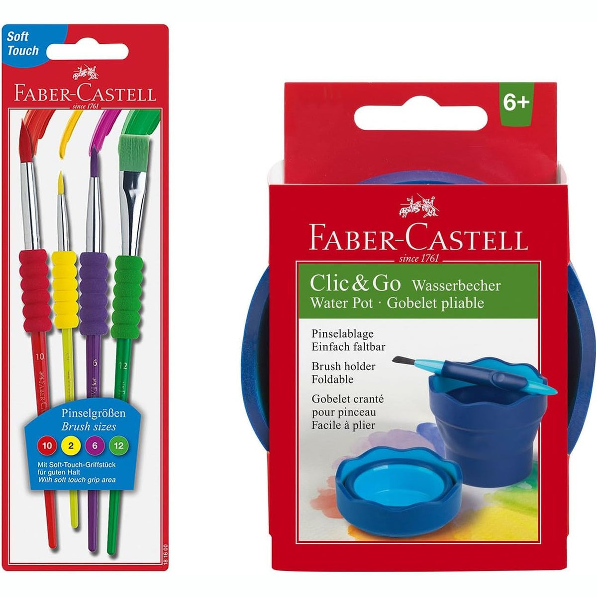 310542 - FABER-CASTELL Set pikture me 5 pjesë me gotë uji dhe furçë