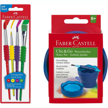 310542 - FABER-CASTELL Set pikture me 5 pjesë me gotë uji dhe furçë