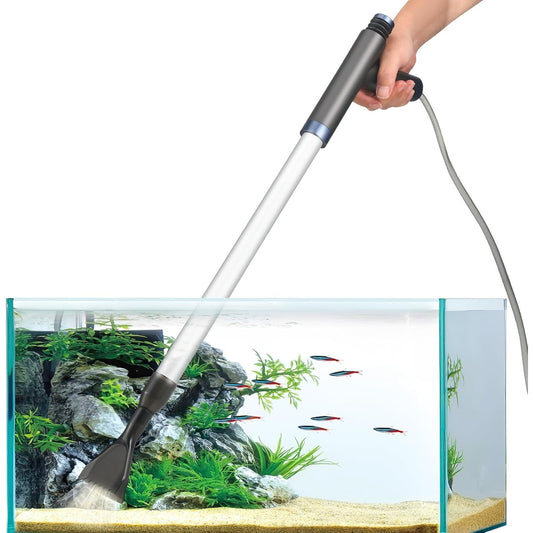 172232 - STRIXORN Pastrues 4-në-1 për Akuarium me Ndërrim të Rregullueshëm të Ujit, Pastrim Algash, Filtër Rëre dhe Zhavorri, Set Manual i Pastrimit për Akuarium