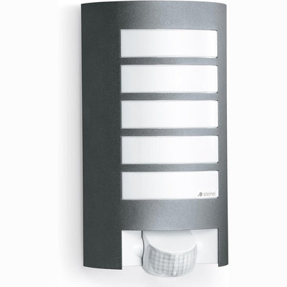 213513 - STEINEL Dritë muri L 12 S antracit, detektor lëvizjeje 180°, sensor muzgu, E27, maks. 60W, 27.2 x 15.5 x 10.8 cm