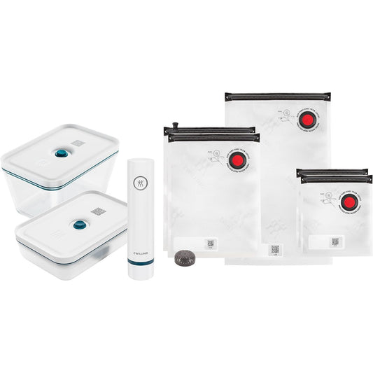 245172 - ZWILLING Set fillestar për fshesë me korrent Fresh & Save për ushqim, 8 pjesë, përfshin pompë, kanaçe dhe qese, La-Mer.