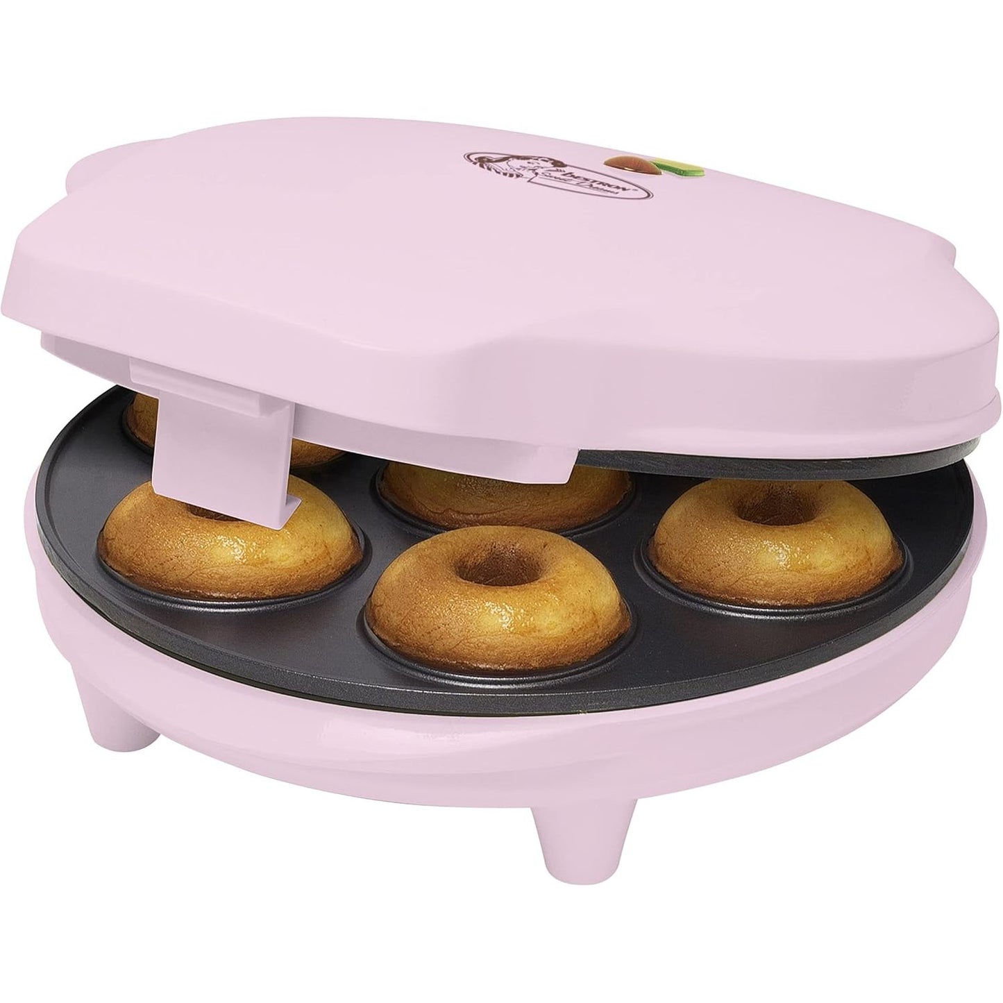 277485 - BESTRON Makinë për përgatitjen e petullave - Mini-makinë për petulla të vogla, Dritë treguese, Shtresë jo-ngjitëse, 700 W, Ngjyra: Rozë