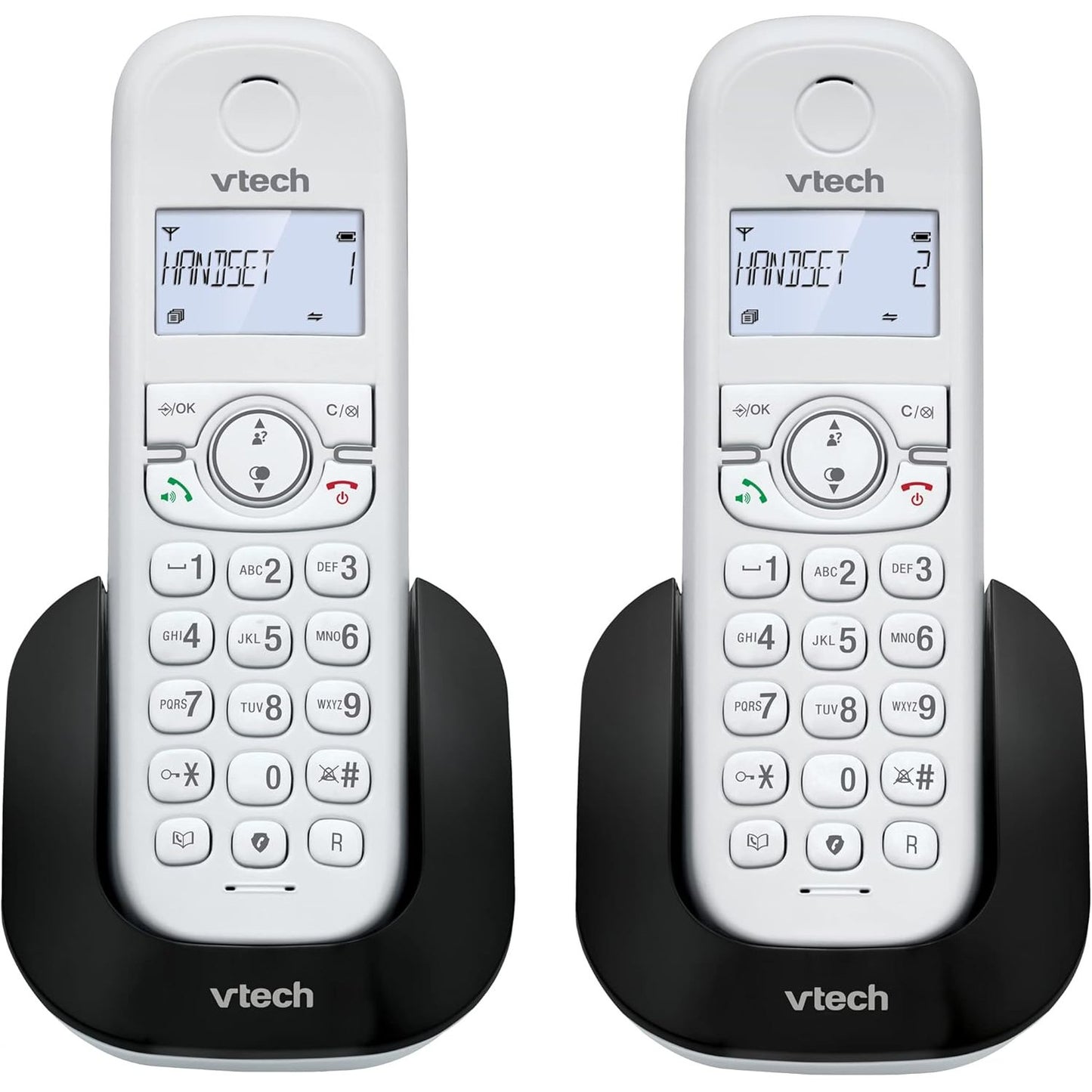 273341 - TELEFON PA TEL VTECH CS1501 DECT ME DY APARATE, BLLOKIM THIRRJE, IDENTIFIKIM THIRRJE, ALTOPARLANT PA DUAR, EKRAN ME NDRIÇIM NGA PRAPA