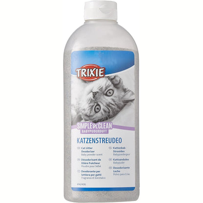 258160 - TRIXIE Deodorizues për mbeturina maceje Simple'n'Clean, Aromë Pudre për Bebe 750g