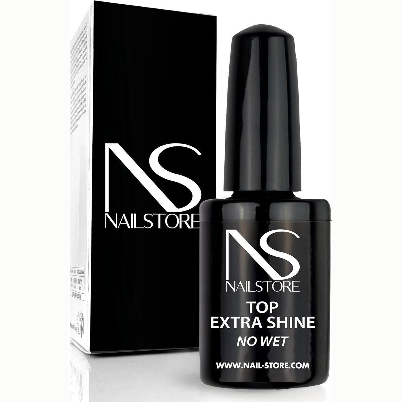 272501 - NAILSTORE Izolues thonjsh me shkëlqim pa shpërndarje, Shtresë profesionale për xhel dhe llak gjysmë të përhershëm, përfundim me shkëlqim, 15ml