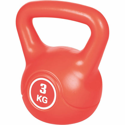322523 - FITLOVER Kettlebell i kuq 3 kg, anti-rrëshqitës për stërvitje