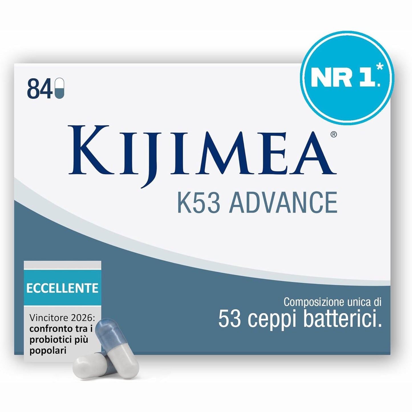 315420 - 53 Advance, 84 kapsula, 53 lloje bakteriale, me biotinë, >500 miliardë CFU për pako, pa laktozë, pa gluten.