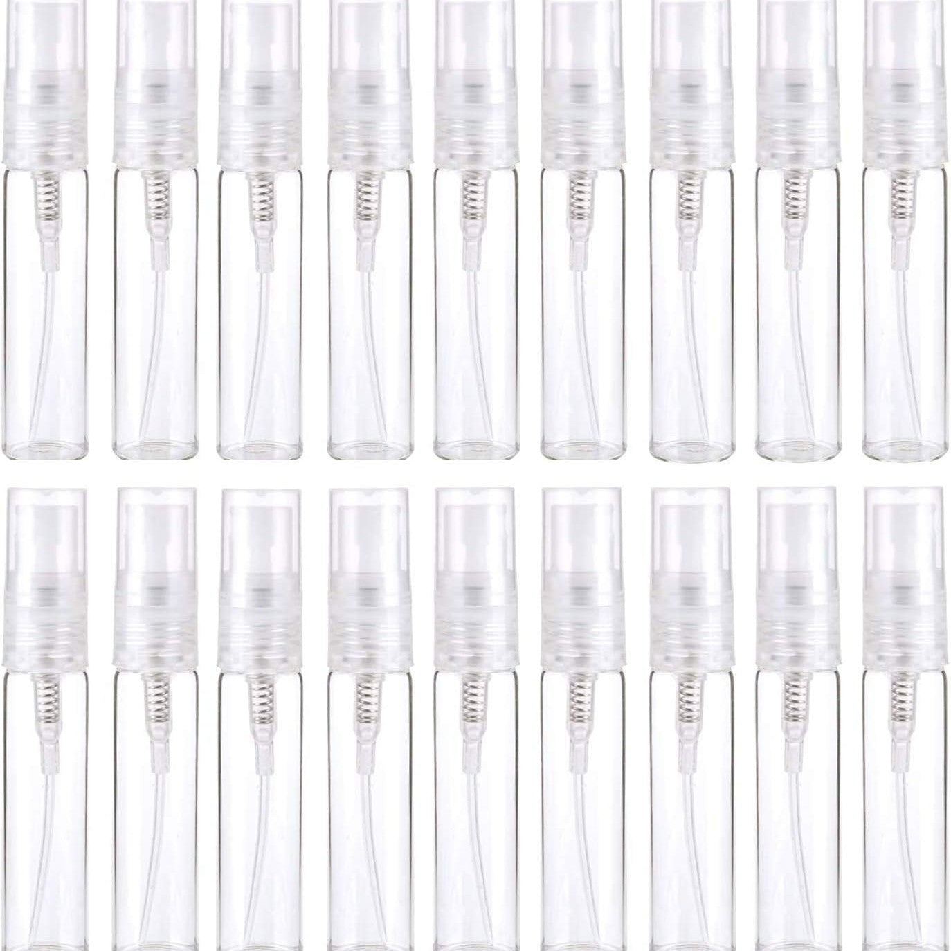 239026 - 20 copë shishe bosh me atomizues mini sprej, shishe portative plastike për mostër të rimbushshme, 3 ml