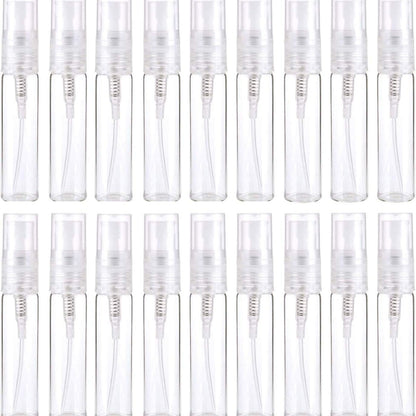 239026 - 20 copë shishe bosh me atomizues mini sprej, shishe portative plastike për mostër të rimbushshme, 3 ml