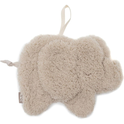 275843 - JOLLEIN - Elephant Baby Rest, 19x14cm - Lodër prej pelushi dhe mbulesë biberoni, shumë e butë, dhuratë për të sapolindur