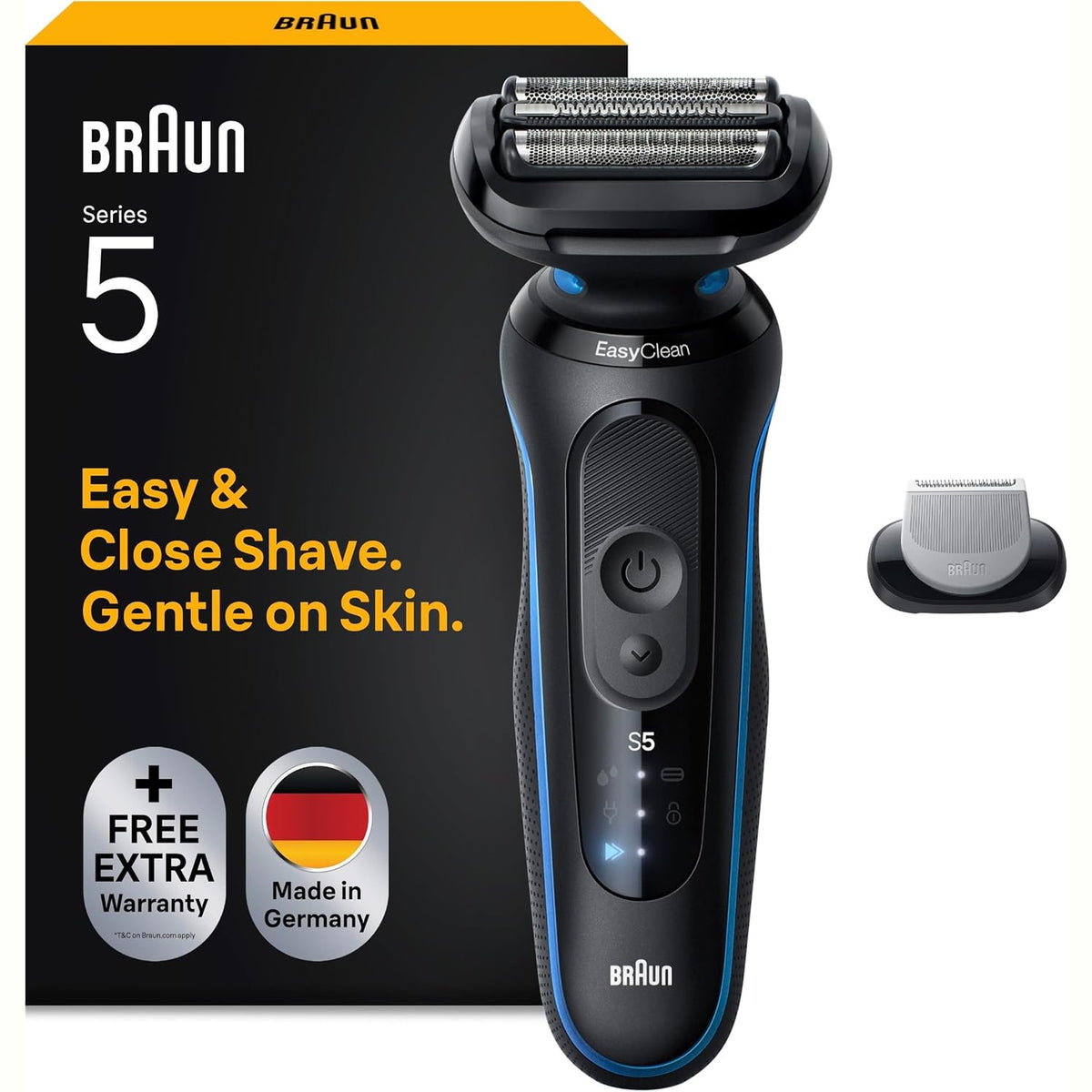 335789 - BRAUN Makinë rroje elektrike Series 5, 1 aksesor, model 52-B1600s, ngjyra blu