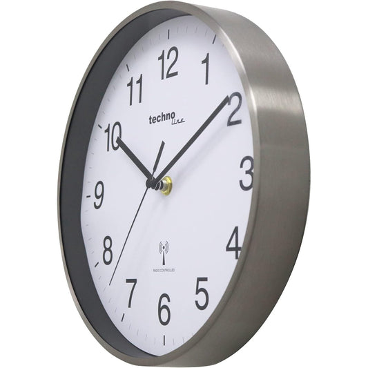 121879 - TECHNOLINE Orë Muri në Ngjyrë Argjendi, 25 cm