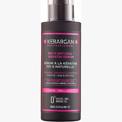 316793 - KERARGAN Serum Ultra Riparues për Flokë me Keratinë, 100 ml, Mbrojtës, Zbutës, Vajra Natyralë nga Kastori, Makadamia, Argani, Pa Sulfate, Pa OMGJ, Pa Vaj Mineral