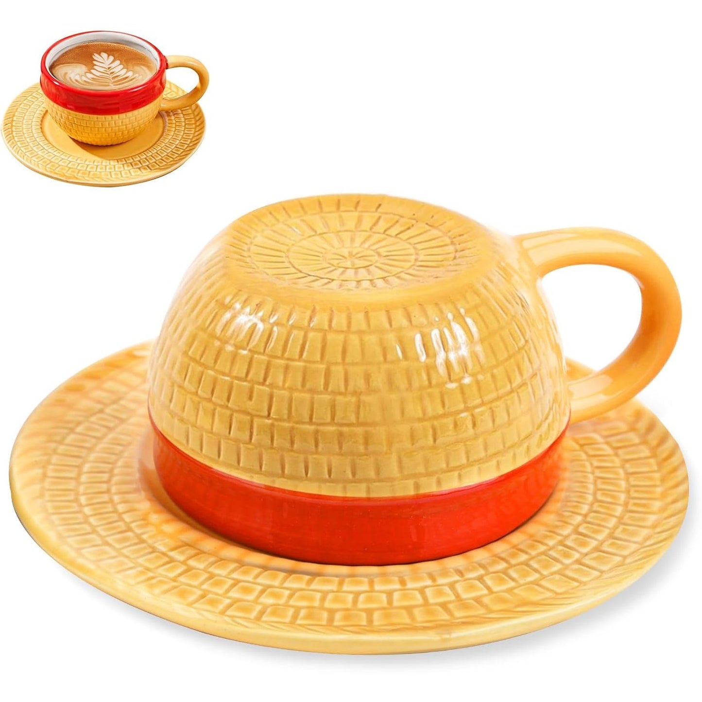 162710 - VIOLETFOX Gota qeramike Anime Luffy, gotë anime kreative për çaj dhe qumësht, Ideale për Dhuratë Krishtlindje ose Ditëlindje.