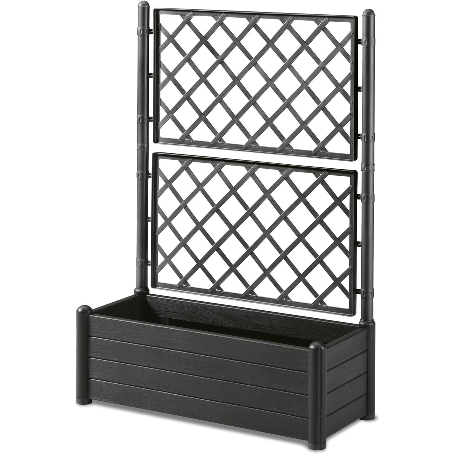 213165 - STEFANPLAST Vazo me rrjetë, plastike, drejtkëndëshe, 100 x 43 x L. 142 cm antracit
