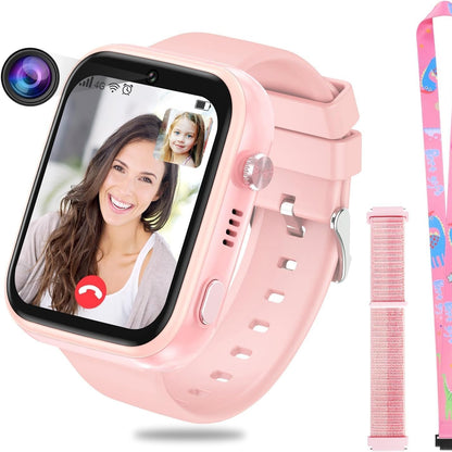 266476 - Orë inteligjente për vajza, sportive HD me ekran me prekje, telefon, kamerë, regjistrues video, MP3 player, 10 lojëra