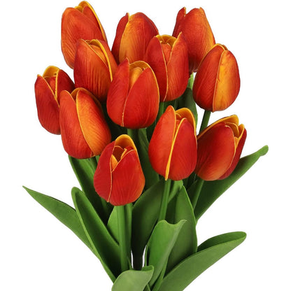 202843 - N&T NIETING 12 Copë Tulipanë Artificialë, Prekje Realiste, për Dasma, Ditën e Shën Valentinit, Ditën e Nënës, Dekorim Shtëpie