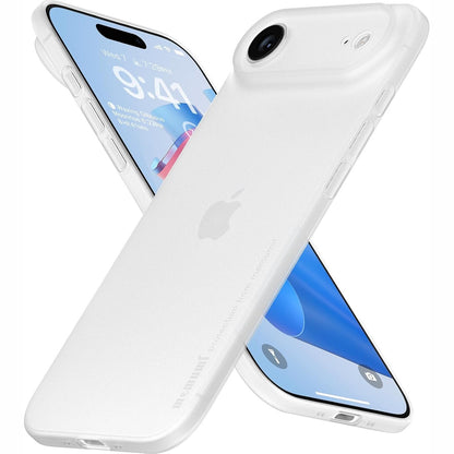 294342 - MBROJTËSE MEMUMI PËR IPHONE AIR, 0.3 mm, ultra e hollë, me përfundim mat, Rezistent ndaj goditjeve, kundër rrëshqitjes, rezistente ndaj gërvishtjeve, Mbrojtëse për iPhone 17 Air - E bardhë e tejdukshme