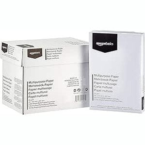 189503 - AMAZON BASICS Letër Printimi Shumëpërdorimëshe A4, 80gsm, 2500 copë (5 pako me 500 copë), e bardhë