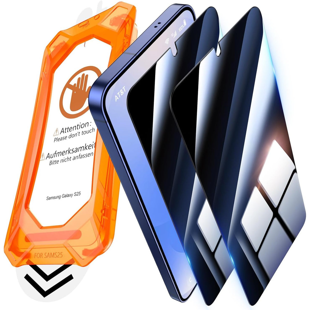 309904 - UNIQUEME Mbrojtës ekrani për privatësi prej qelqi të temperuar për Samsung Galaxy S25, 2 copë