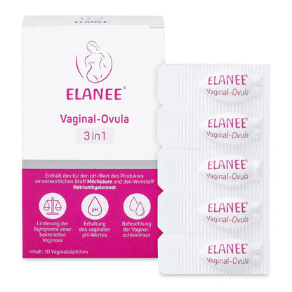 290287 - ELANEE Ovula vaginale 3 në 1, 10 supozitorë vaginalë