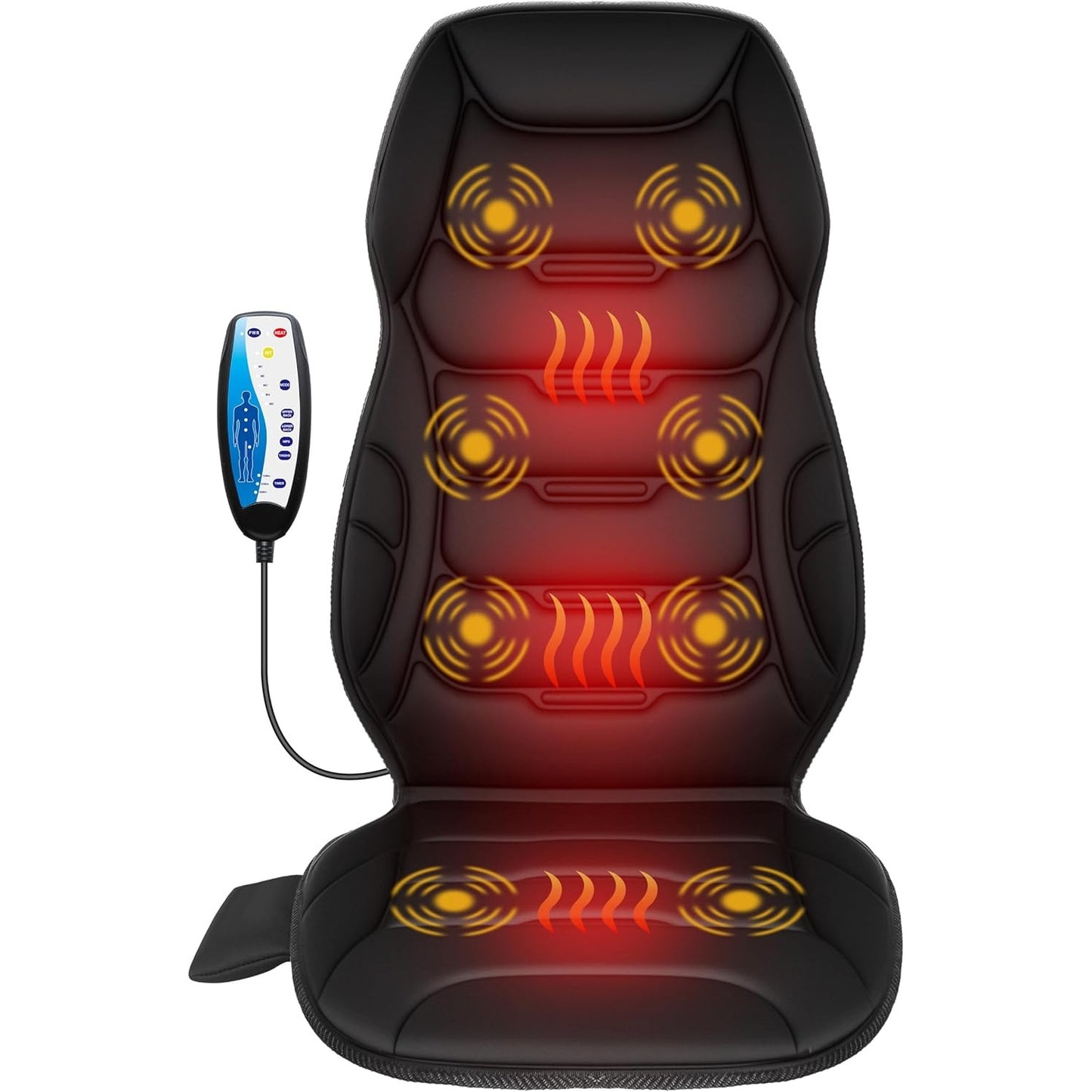 320920 - COMFIER Jastëk masazhi me funksion ngrohjeje, 8 motorë dridhjeje, 5 mënyra masazhi, 2 nivele ngrohjeje, për qafën, shpinën, zyrën dhe shtëpinë
