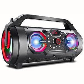 276414 - AUDIOCORE Altoparlant portativ me bluetooth AC875, Boombox 30W (20W+5Wx2), i papërshkueshëm nga uji, radio, microSD, Aux, USB