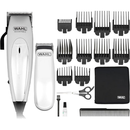 275225 - WAHL Makinë prerëse elektrike Home Pro Deluxe Combo me levë rregullimi, 8 krehëra udhëzues, komplet me makinë prerëse me bateri, gërshërë dhe krehër