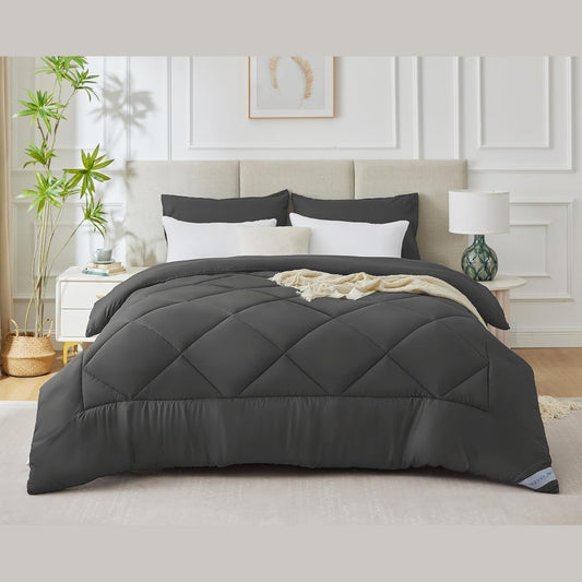 136511 - WAVVE Jorgan Dimëror i Dyfishtë 200x200cm, 450gr/m2, Materiale Mikrofibrë Sintetike, Gri