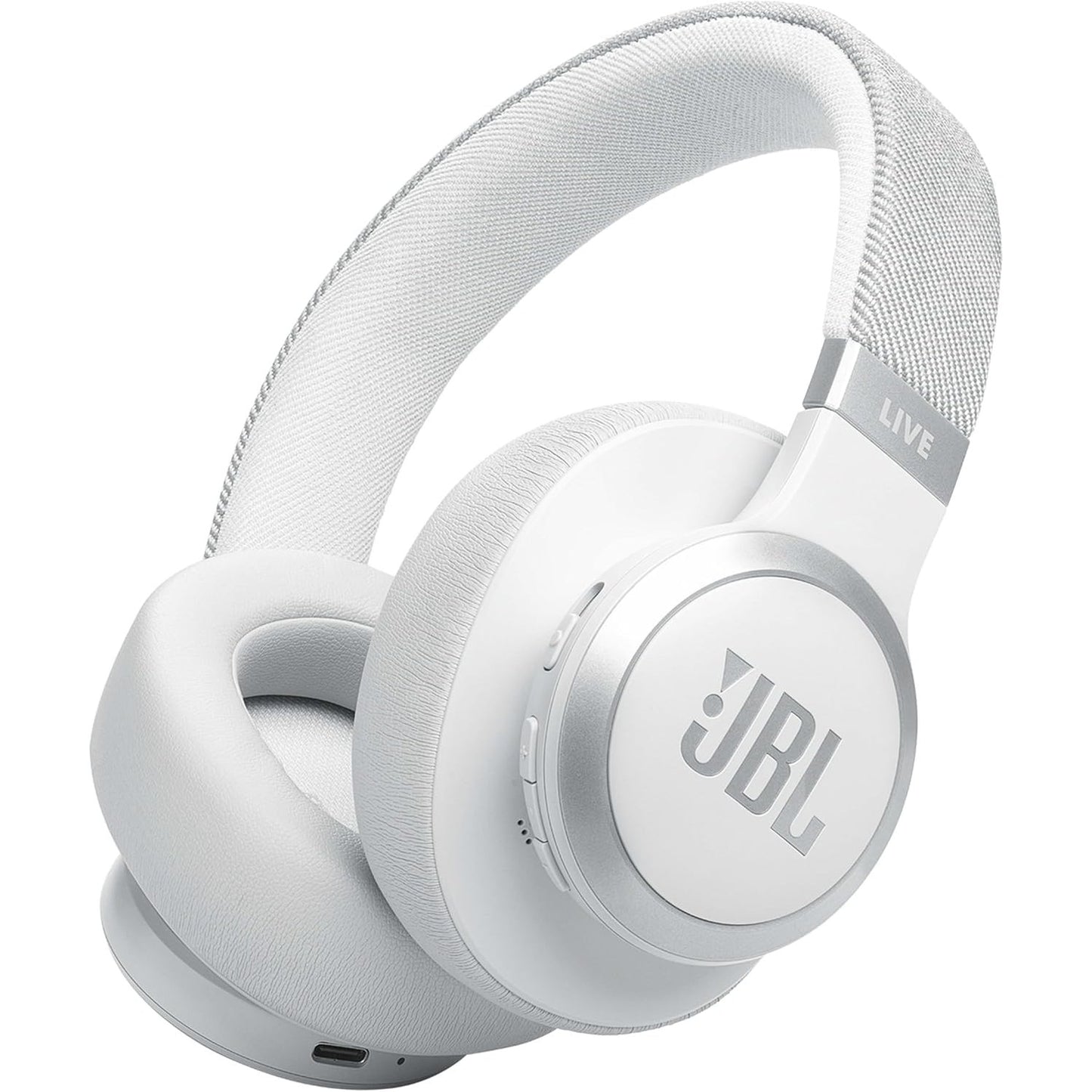 272665 - JBL LIVE 770NC, Kufje Over-Ear, Anulim Adaptiv i Zhurmës, Ambient i Mençur, Jetëgjatësi Baterie deri në 65 Orë, të Bardha