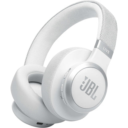 272665 - JBL LIVE 770NC, Kufje Over-Ear, Anulim Adaptiv i Zhurmës, Ambient i Mençur, Jetëgjatësi Baterie deri në 65 Orë, të Bardha