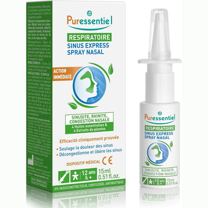 318332 - PURESSENTIEL Respirator - Sprej Nazal Sinus Express - 15 ml - Me Vajra Esencialë Organikë