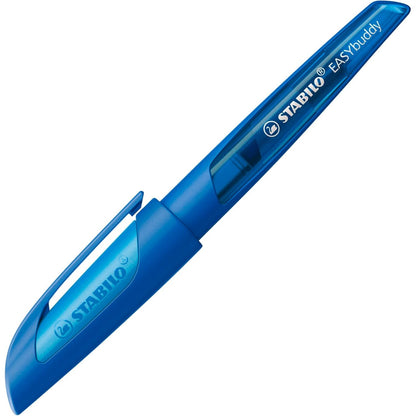 277003 - STABILO Stilograf shkollor me majë standarde të mesme - EASYbuddy në blu të errët/blu të çelët - blu (i fshishëm) - përfshirë fishek
