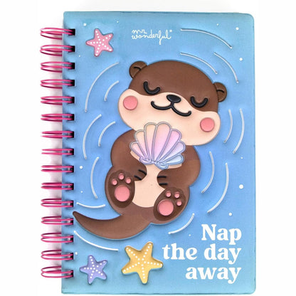 274335 - MR. WONDERFUL Fletore e butë A5 Lazy Otter – 240 faqe të bardha FSC