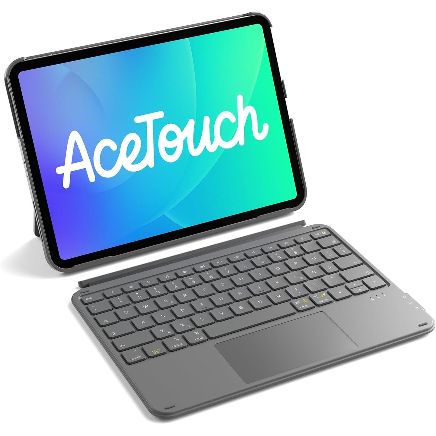 268053 - KUTI INATECK me tastierë, ultra e lehtë për iPad 11 (A16 2025)/gjeneratën e 10-të, iPad Air 11" M4/M3/M2 (2026/2025/2024), Air 5/4, Pro 11 4/3/2/1, e shkëputshme, me touchpad, QWERTZ, AceTouch KB04122