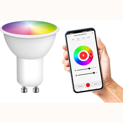 248247 - EMOS Llambë reflektuese LED GoSmart MR16 ZigBee 4.8W ekuivalente me 35W, shkëlqim 400 lm, RGB, 2700-6500 K, bazë GU10, e bardhë