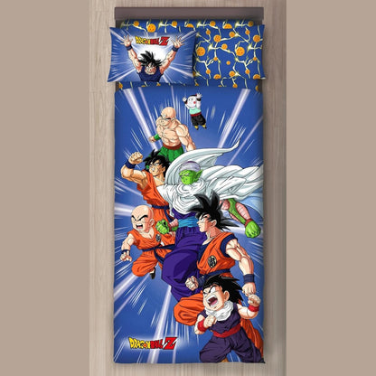187417 - NOVIA - Set Krevatesh Tek 'Dragonball' - Material 100% Pambuk, Licencuar nga Disney, Printim Shumëngjyrësh, I Lehtë për t’u Larë, I Rehatshëm dhe i Këndshëm për Lëkurën