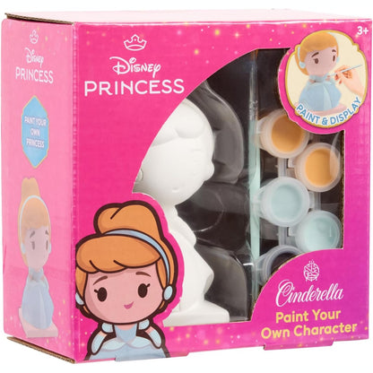 230212 - DISNEY Set pikturimi për Princeshën Hirushja | Figurinë prej gipsi për t'u pikturuar për fëmijë | Set krijues 'bëje vetë' me ngjyra dhe furça | Ide dhuratë 'bëje vetë' për moshat 3+ | Produkt zyrtar