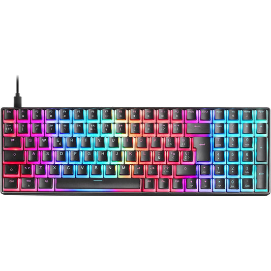 266075 - MARS GAMING MKULTRA - Tastierë Mekanike RGB, 96%, Ndërprerës Outemu SQ Kafe, Spanjisht, e zezë
