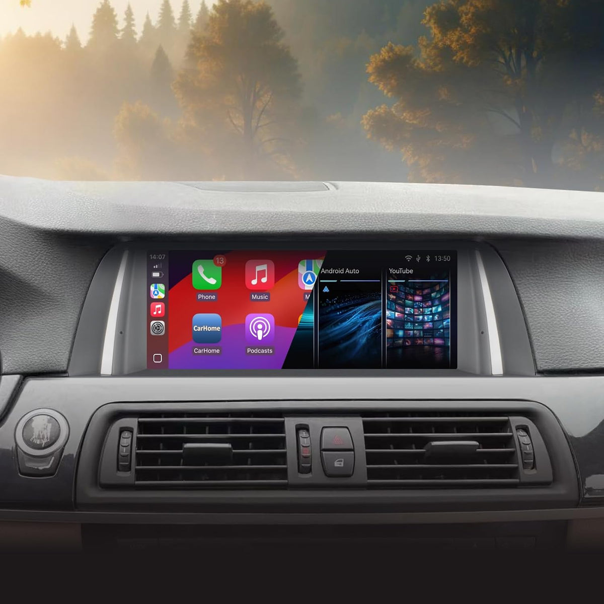 295013 - Autoradio BMW Serie 5 F10 F11 (2013-2016), Sistem NBT, Stereo 10.25 inç, CarPlay pa tel, Android Auto, iDrive, Multimedia Bluetooth, Ekran IPS me prekje