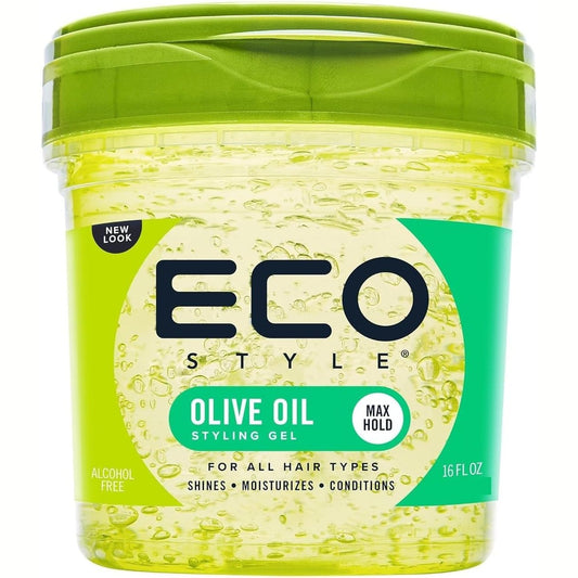 302664 - Ecostyle Xhel Stilimi me Vaj Ulliri, jeshil, mbajtje gjatë gjithë ditës, pa alkool, pa parabene, pa sulfate, 236 ml