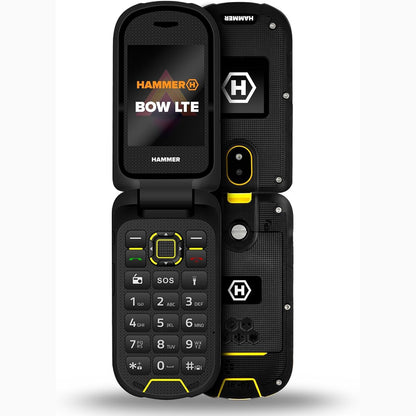 309561 - HAMMER Telefon i fuqishëm Bow LTE 4G me palosje, i pakyçur, i papërshkueshëm nga uji dhe pluhuri, IP68, me bateri të madhe 1200mAh