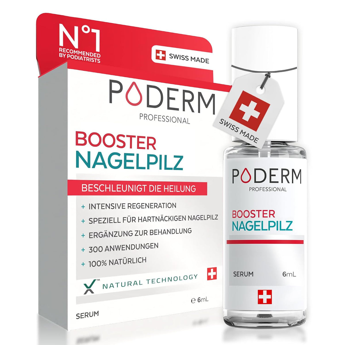 317378 - PODERM Forcues i Trajtimit të Kërpudhave të Thonjve, 15 ml, për infeksione të forta kërpudhore, përgjysmon kohën e trajtimit, kujdes profesional për këmbët/duart, e shpejtë dhe e lehtë, prodhuar në Zvicër, pa ngjyrë