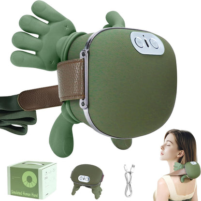 301782 - HIHOBDAY Masazhues Qafe dhe Shpatullash, Masazhues Shpine Shiatsu Portativ, Ind i Thellë në Formë Dore, Masazhues Trazimesh 4D me Nxehtësi
