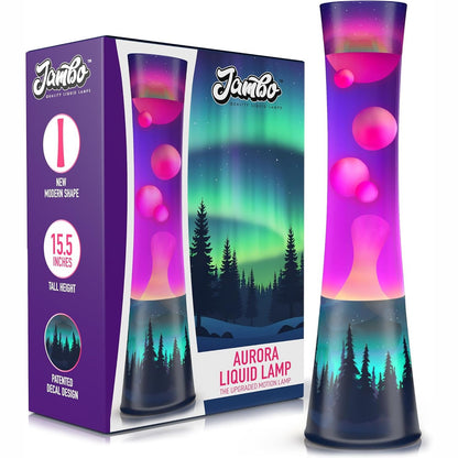 261267 - JAMBO Llambë Lëvizëse 15.5" me Lëvizje të Lëngshme, Model i Përmirësuar me Dizajn Aurora, llambë dekorative për dhomën e ndenjes dhe dhomën e gjumit