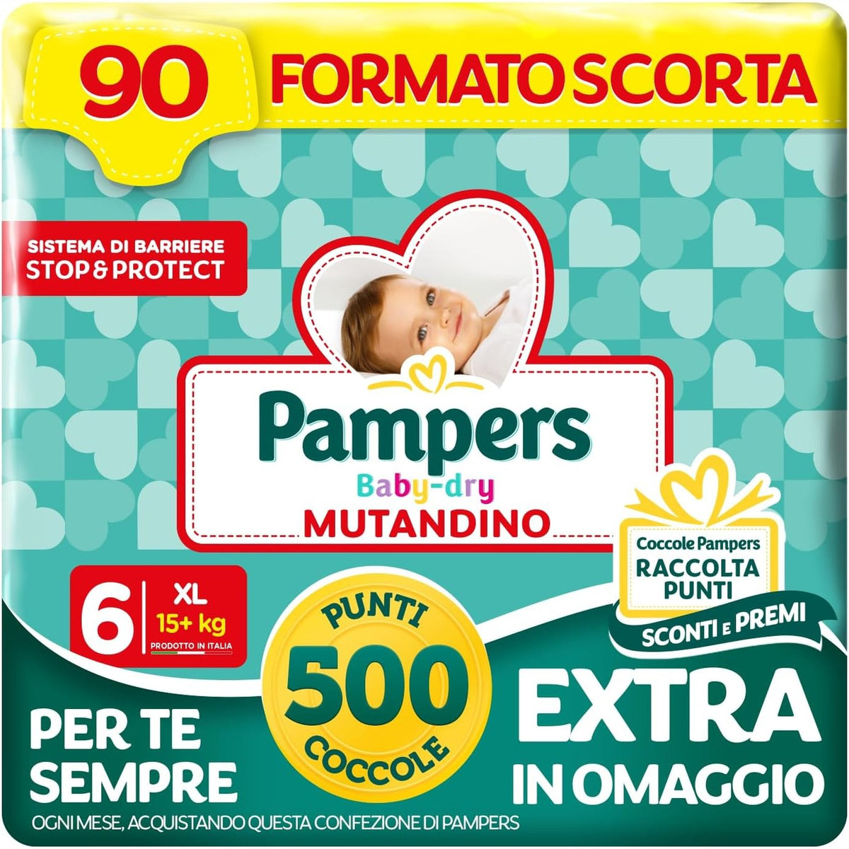 335849 - PAMPERS Pampers Baby Dry Pantallona XL, Madhësia 6 (15+ kg), 90 pelena për fëmijë