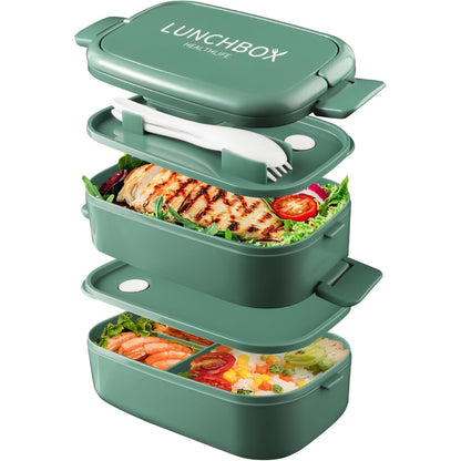 215987 - BEEPTRUM Kuti Drekash Bento, 1400 ml me 4 ndarje, e sigurt për mikrovalë dhe lavastovilje