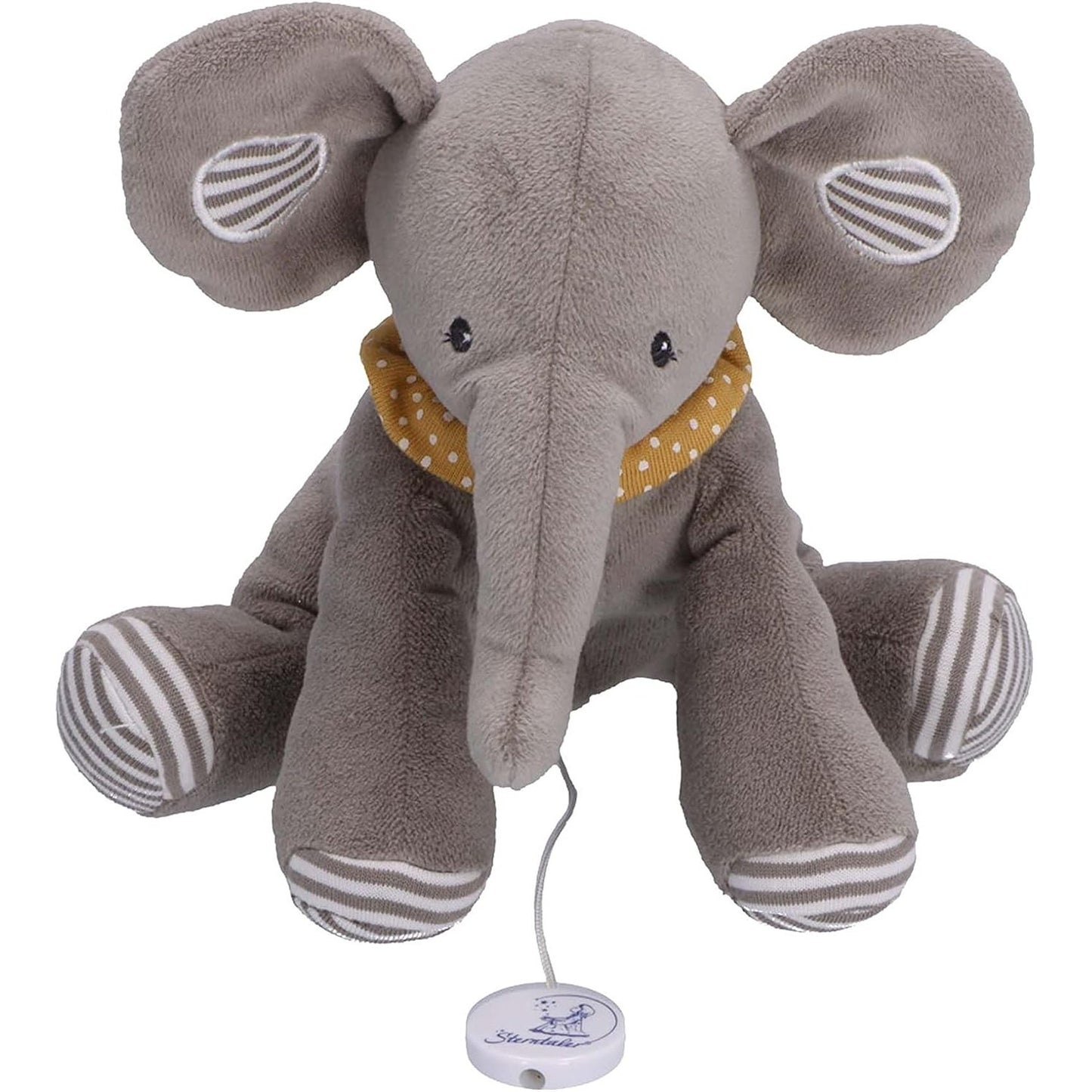 294307 - STERNTALER Levizëse Muzikore Unisex për Bebe, Elephant Eddy e Mesme, Ndihmës Gjumi, Mekanizëm Muzikor, Gri